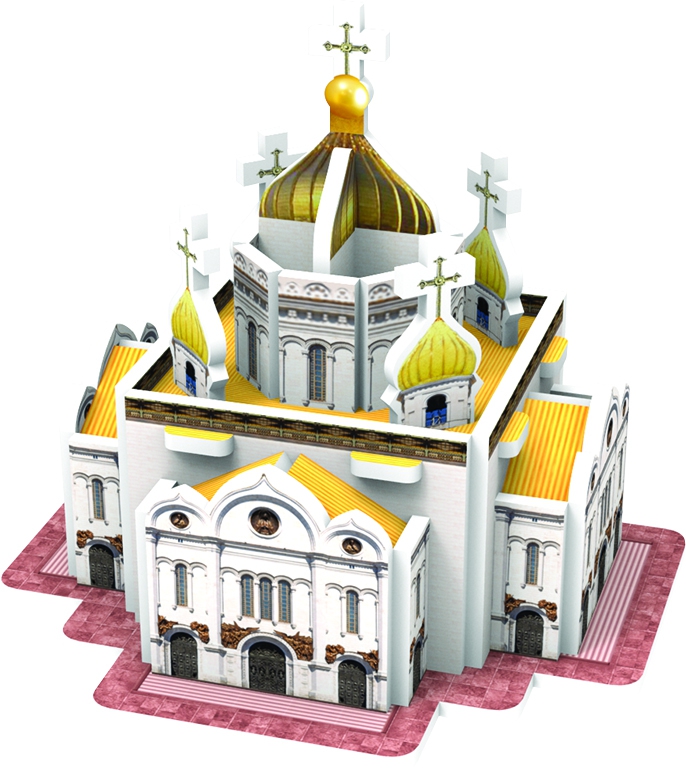Пазл 3D Москва Храм Христа Спасителя